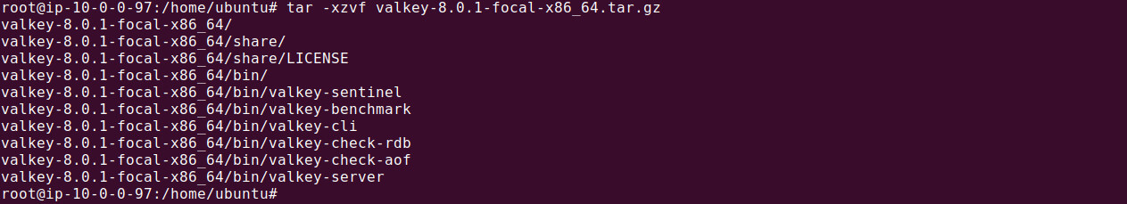 Valkey tutorial terminal screenshot