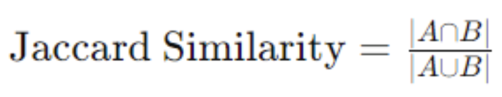 Jaccard similarity formula